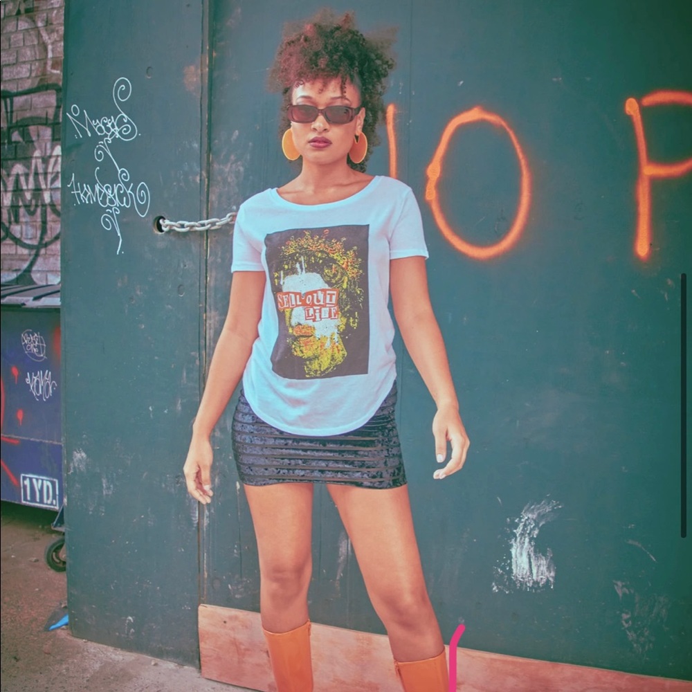 Sellout Life Queen graphic tee; NWT band rocker punk